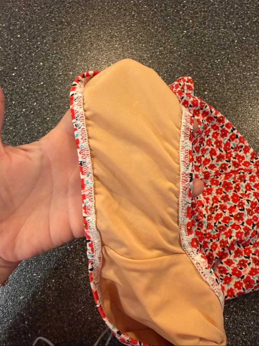 Red Floral High-Waist Bikini Set